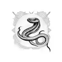 snake with dagger  tattoo design idea