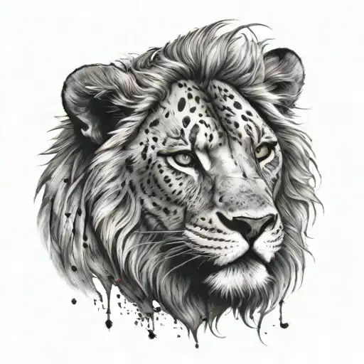 loin that got done fighting scars bleeding looks like it lost , with scar in the shape of Leo   astrology sign  tattoo design idea