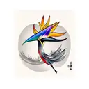 Bird of Paradise tattoo design idea