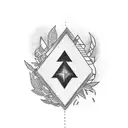 Small tattoo which shows focus, positivity and hardwork symbol  tattoo design idea