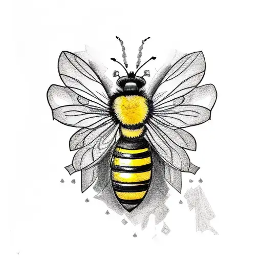 /image tattoo of a queen bee with a crown and cape with the words "You Betcha" tattoo design idea