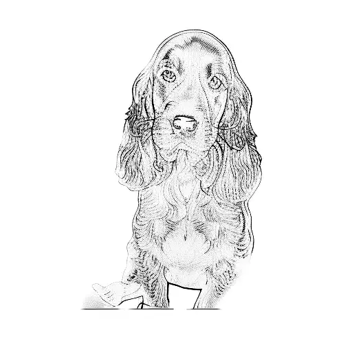 a cocker spaniel tattoo design idea