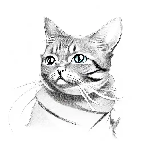 anime cat tattoo design idea