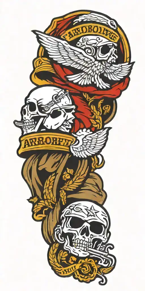 Airborne troops emblem tattoo design idea