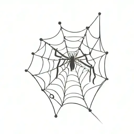 spider web tattoo design idea