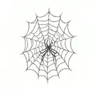 spider web tattoo design idea