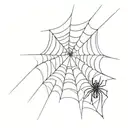 spider web tattoo design idea