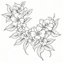 Python code in a flower simple bouquet fine line tattoo tattoo design idea