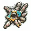 monkey paw print tattoo design idea