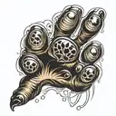 monkey paw print tattoo design idea