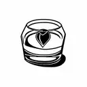 whisky glass tattoo design idea