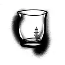 whisky glass tattoo design idea