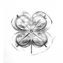 five leaf clover black clover tattoo design idea