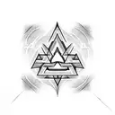 Valknut Symbol tattoo design idea