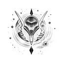 Alien Moon tattoo design idea