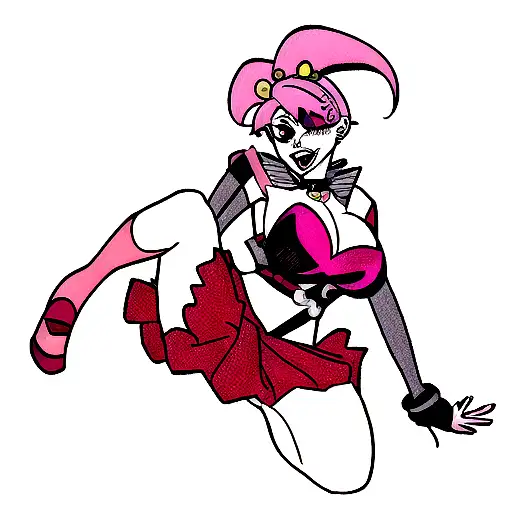 scarlette Johansson as Harley Quinn  tattoo design idea