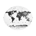 Map of the world with landmarks as dots tattoo design idea