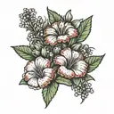 mountain range sweet william flower  tattoo design idea