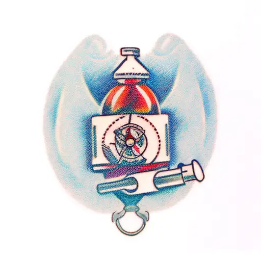 syringe tattoo design idea