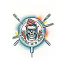 syringe tattoo design idea