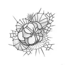 Three horizontal cactus plants tattoo design idea