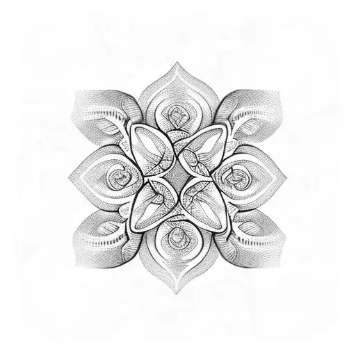 tribal style rose vines tattoo design idea