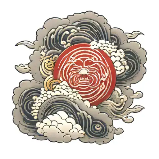 japanese cloud tattoo design idea