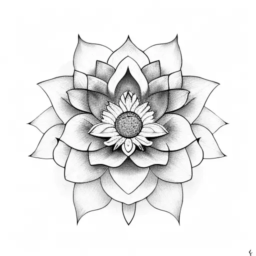 Dotwork lotus flower | Henna tattoo designs, Tattoos, Trendy tattoos
