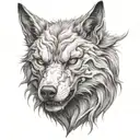 wolf demon tattoo design idea