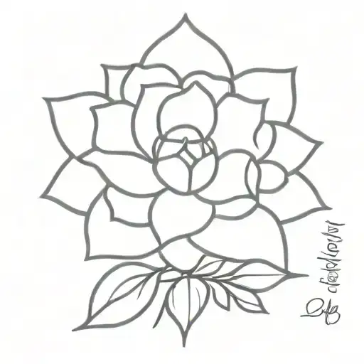 april birthstone flower tattoo design idea