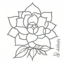 april birthstone flower tattoo design idea
