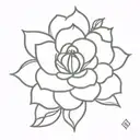 april birthstone flower tattoo design idea