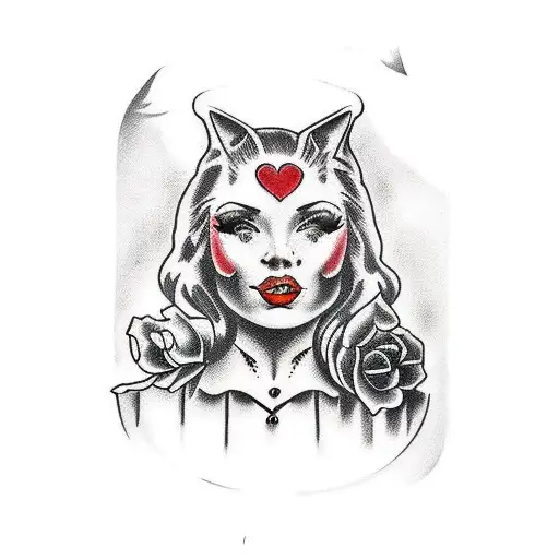 girl fingering pussy tattoo design idea