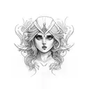 Phoenix with paperwhite narcissus tattoo design idea