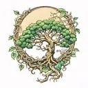 yggdrasil tree tattoo design idea
