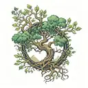 yggdrasil tree tattoo design idea