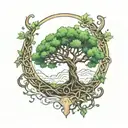 yggdrasil tree tattoo design idea