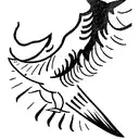 Soaring Hawk for arm bicep with wings spanned tattoo design idea