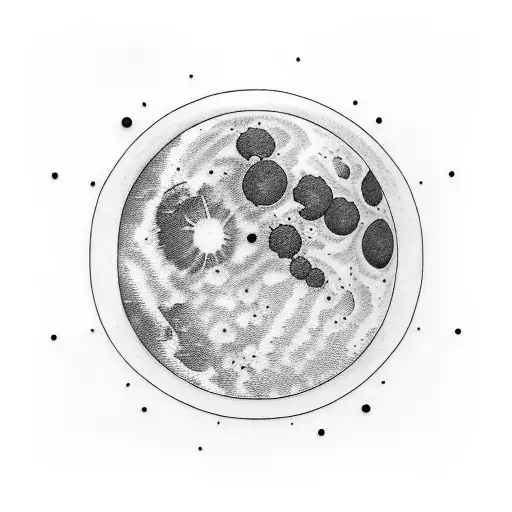 kid Cudi Moon  tattoo design idea
