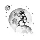 kid Cudi Moon tattoo design idea