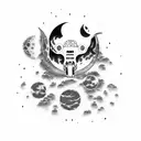 kid Cudi Moon  tattoo design idea