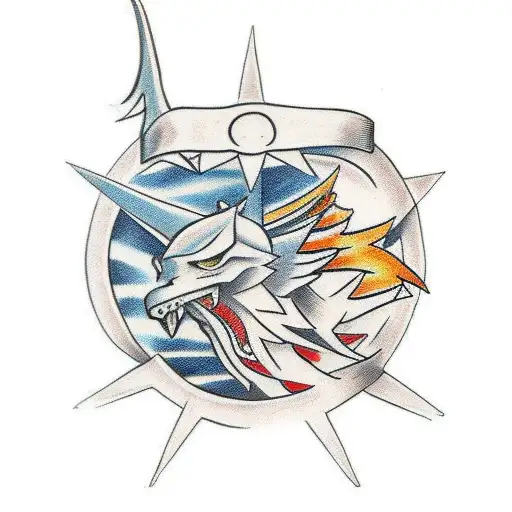 ragnarok battle scene tattoo design idea