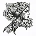 LGBT warrior Muslim women full body tattoo design idea