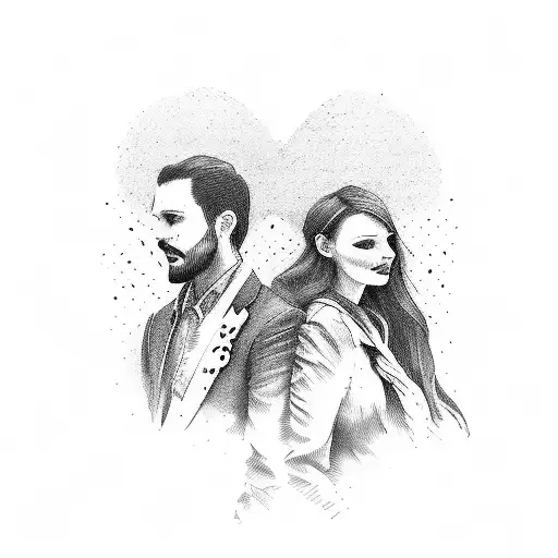 couple in love near the prior tattoo design idea
