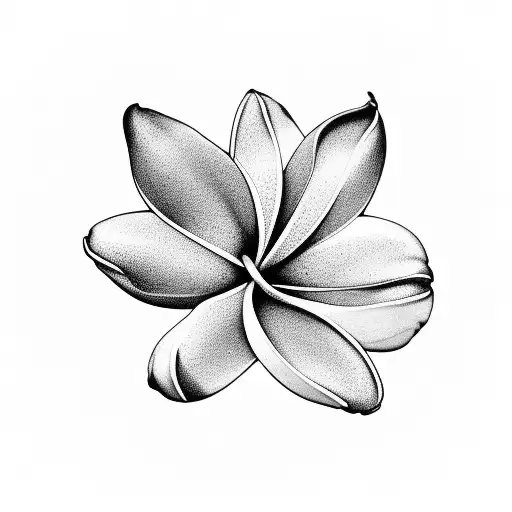 A plumeria flower intertwined with a tree frog, symbolizing beauty and transformation tattoo design idea