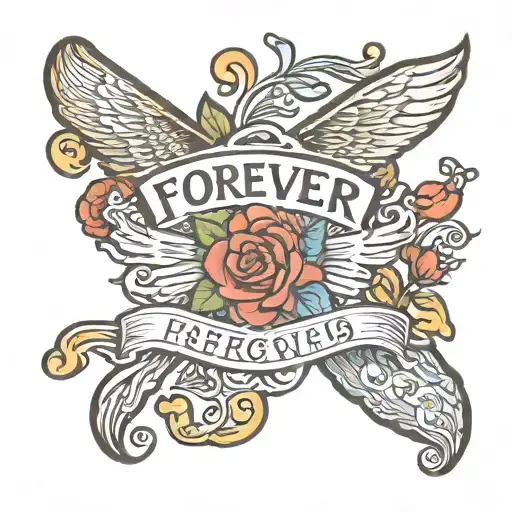 forever 19 written tattoo design idea