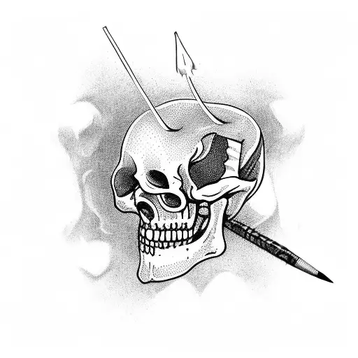 mexican stick skeleton tattoo design idea