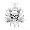 mexican stick skeleton tattoo design idea