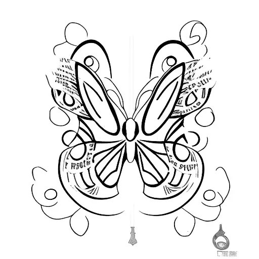 number '222' but I also want a manou buterfly to representou Freedom  tattoo design idea