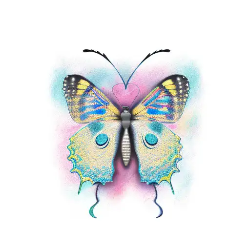 222 and buterfly for man tattoo design idea